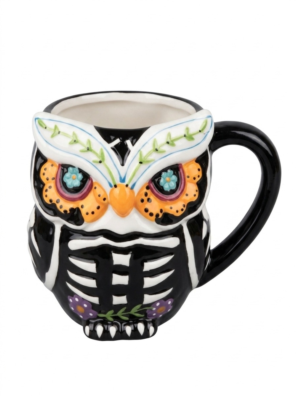 Spectrum Designz Day of the Dead Skeleton Owl Mug